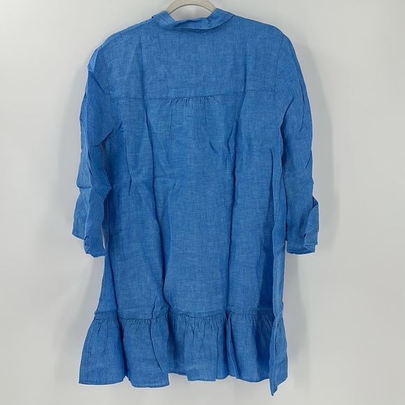 Lilly Pulitzer Women's Linley Collared Coverup in Beckon Blue x Sea Salt Size M - Picture 3 of 10